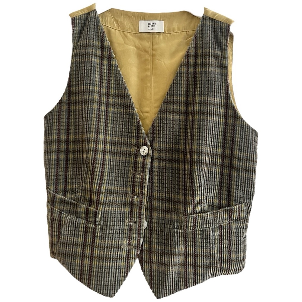 Maryam Nassir Zadeh Plaid Vest